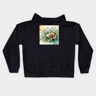 Colorful Spring Flowers Kids Hoodie